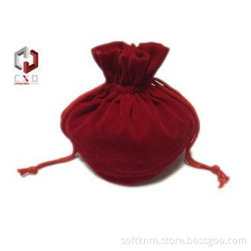 Promotional Velvet Drawstring Bag , Velvet Cosmetic Bag Cus